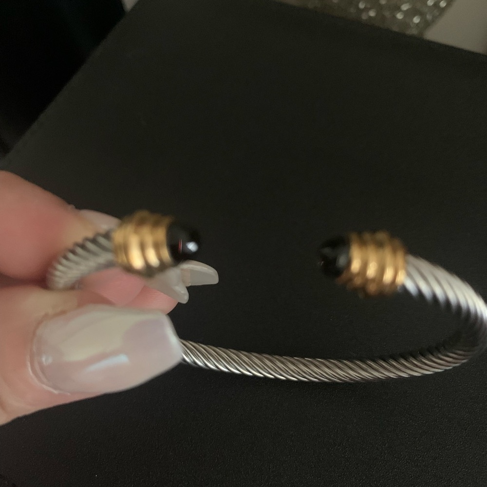 Stainless Steel DYI (David Yurmen Inspired) Braided Cuff Bangle Bracelet - Picture 3 of 11